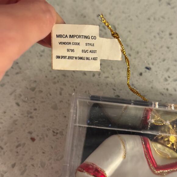 Y2K Vintage Soccer Glass Christmas Ornaments Sports Ball Number 10 Jersey - Picture 5 of 7